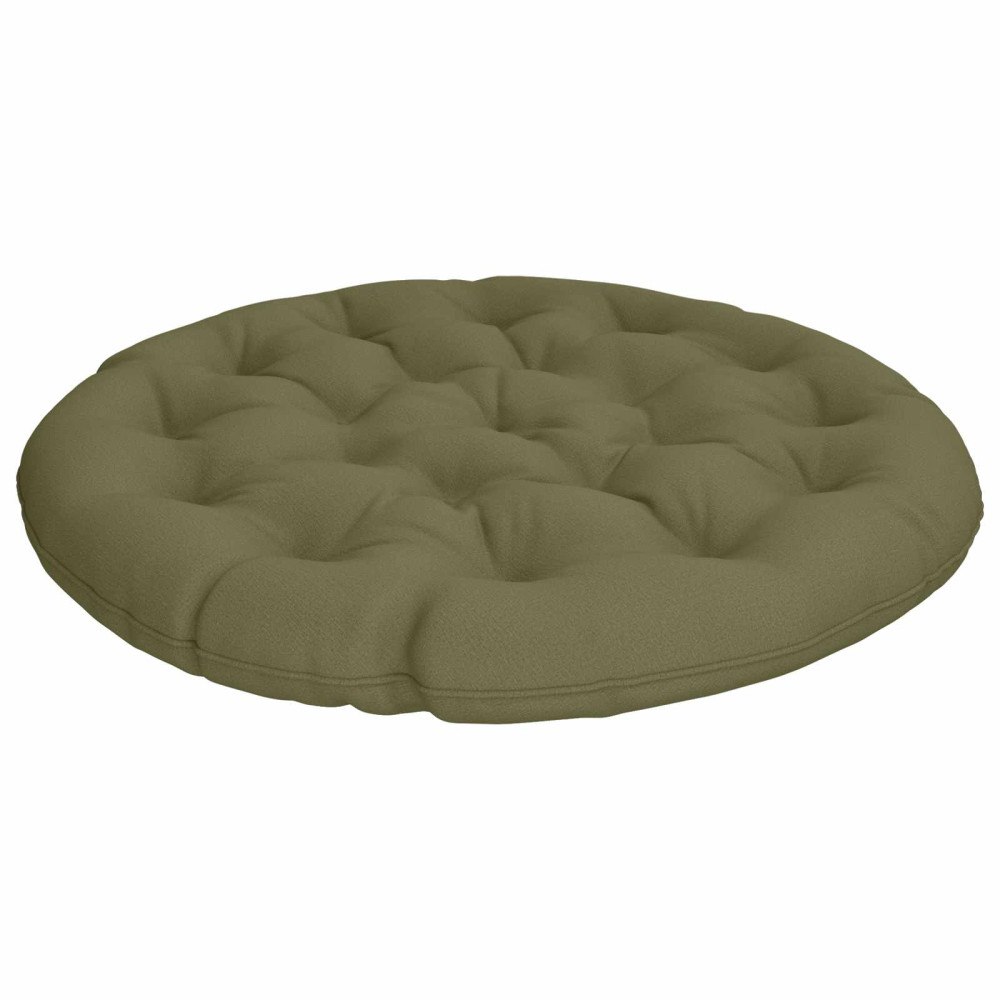 vidaXL Papasan-kudde VIANEN 100% Polyester Olivgrön Ø 120 x 12 cm