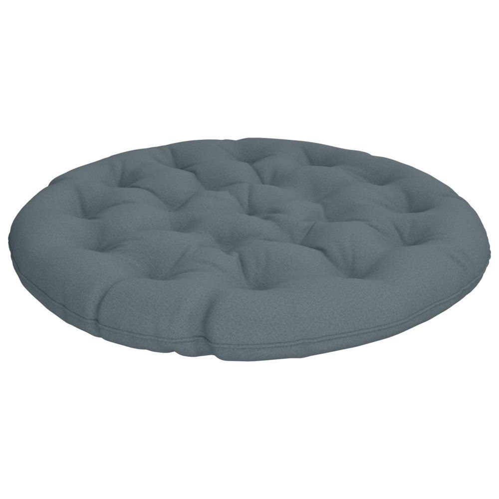 vidaXL Papasan-kudde VIANEN 100% Polyester Blå Ø 120 x 12 cm