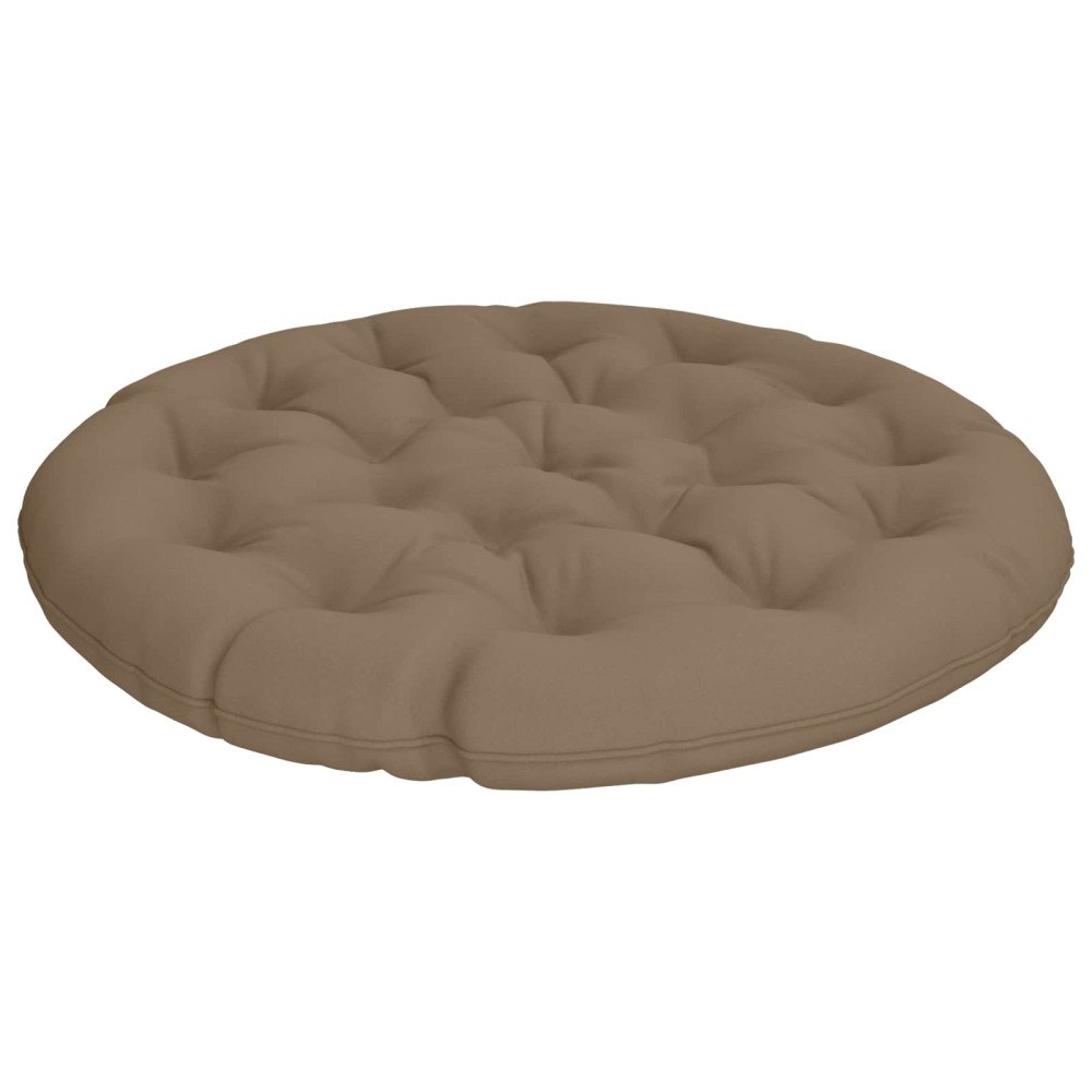 vidaXL Papasan-kudde VIANEN 100% Polyester Taupe Ø 100 x 12 cm