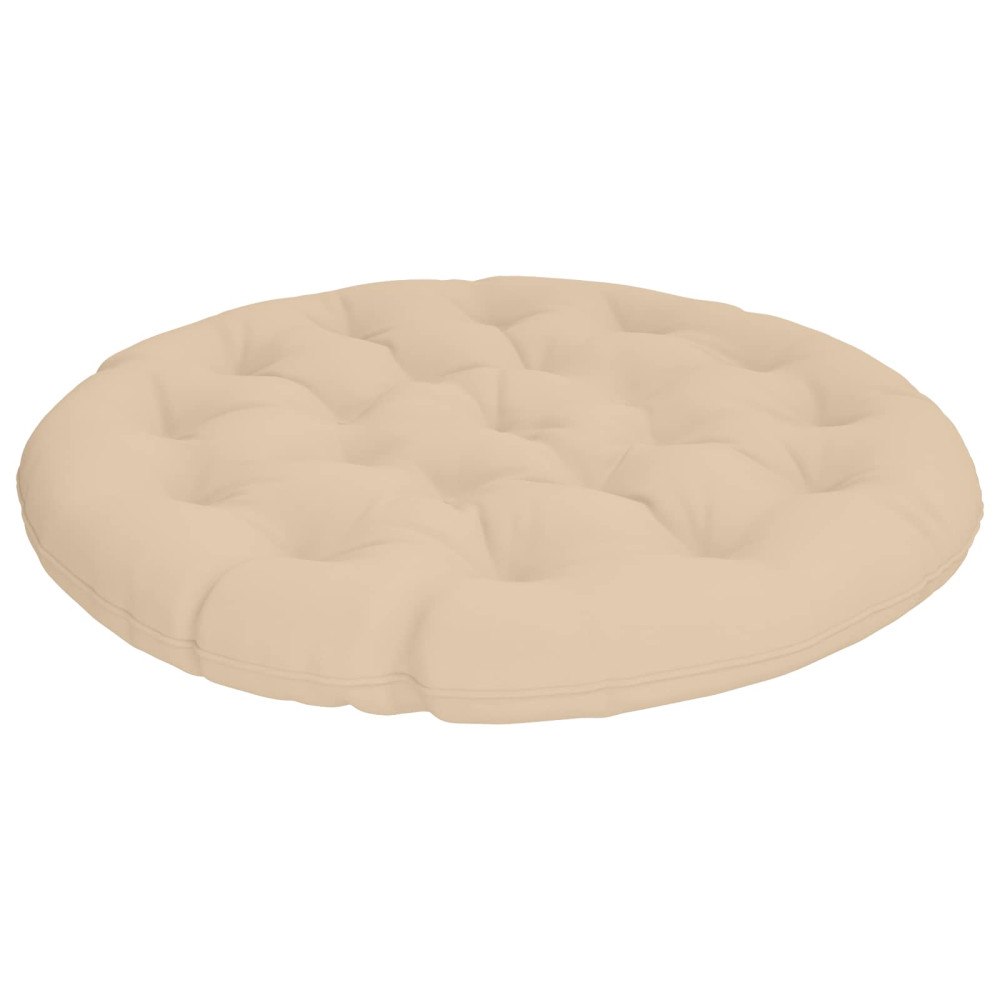 vidaXL Papasan-kudde VIANEN 100% Polyester Gräddvit Ø 100 x 12 cm