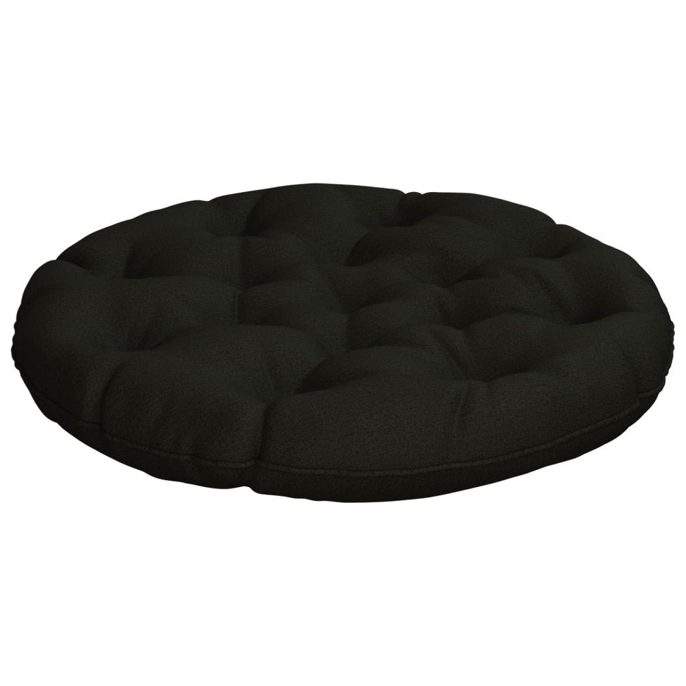 vidaXL Hängstolskudde VIANEN 100% Polyester Svart Ø 80 x 12 cm