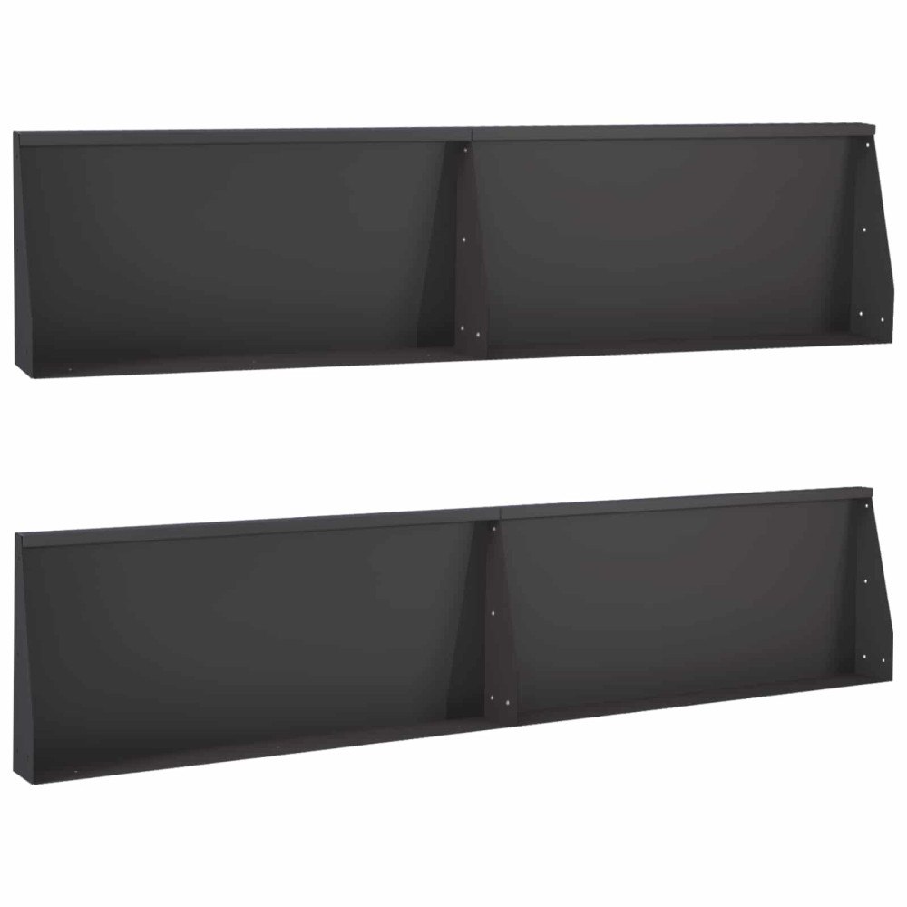 vidaXL Stödvägg 4 st 100 x 12 x 40 cm Stål Svart