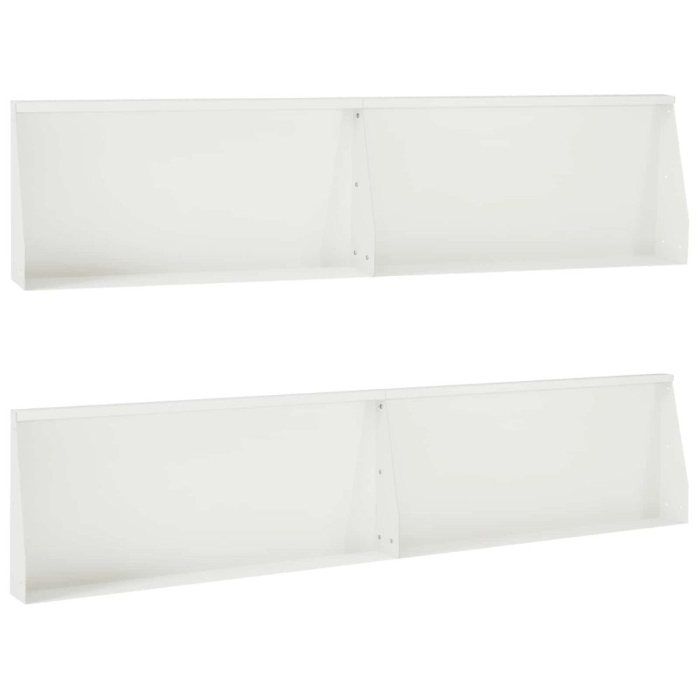 vidaXL Stödvägg 4 st 100 x 12 x 50 cm Stål Vit