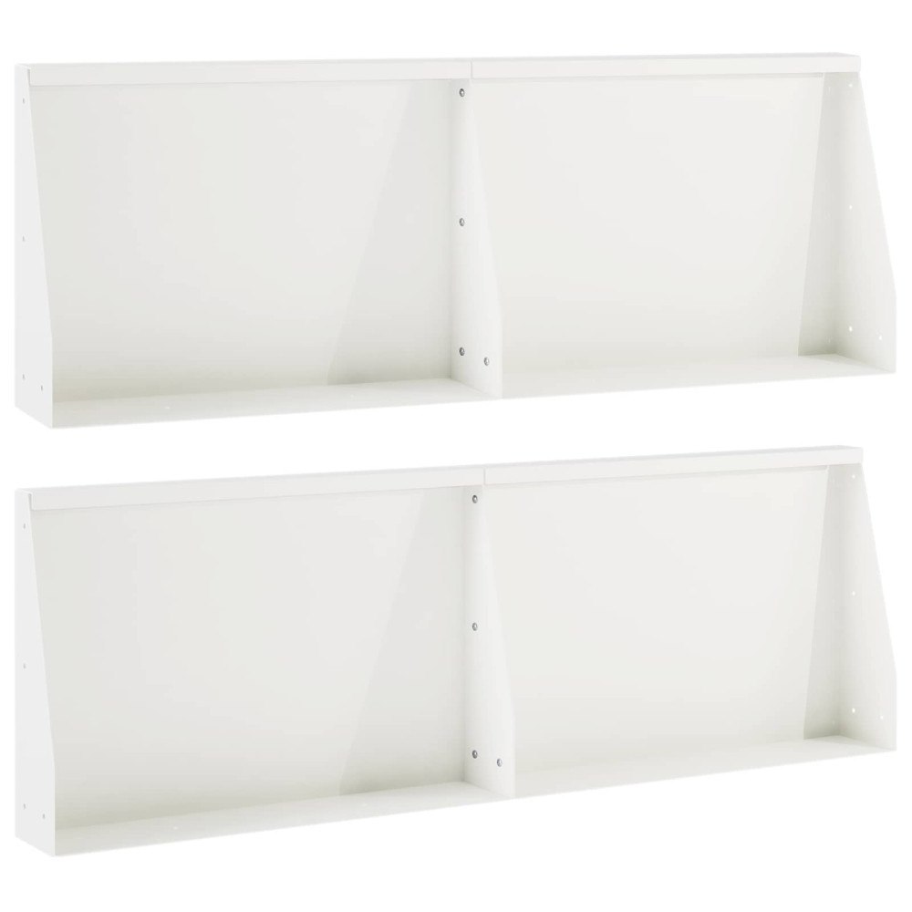 vidaXL Stödvägg 4 st 60 x 12 x 50 cm Stål Vit