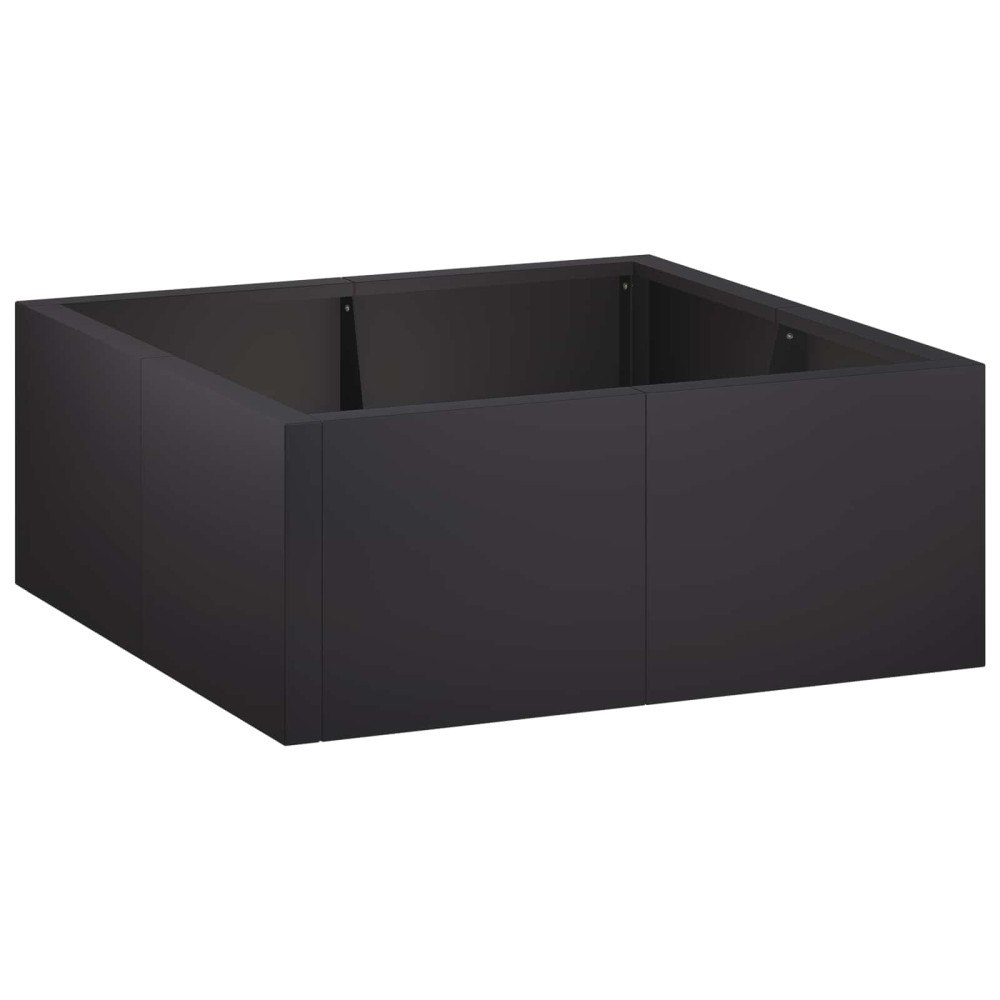 vidaXL Stödvägg 4 st 100 x 100 x 30 cm Stål Svart