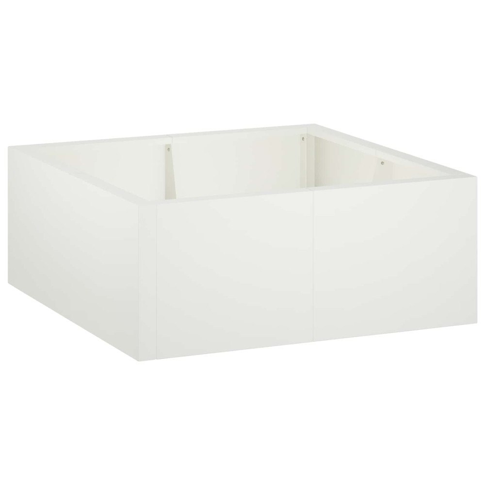 vidaXL Stödvägg 4 st 100 x 100 x 30 cm Stål Vit
