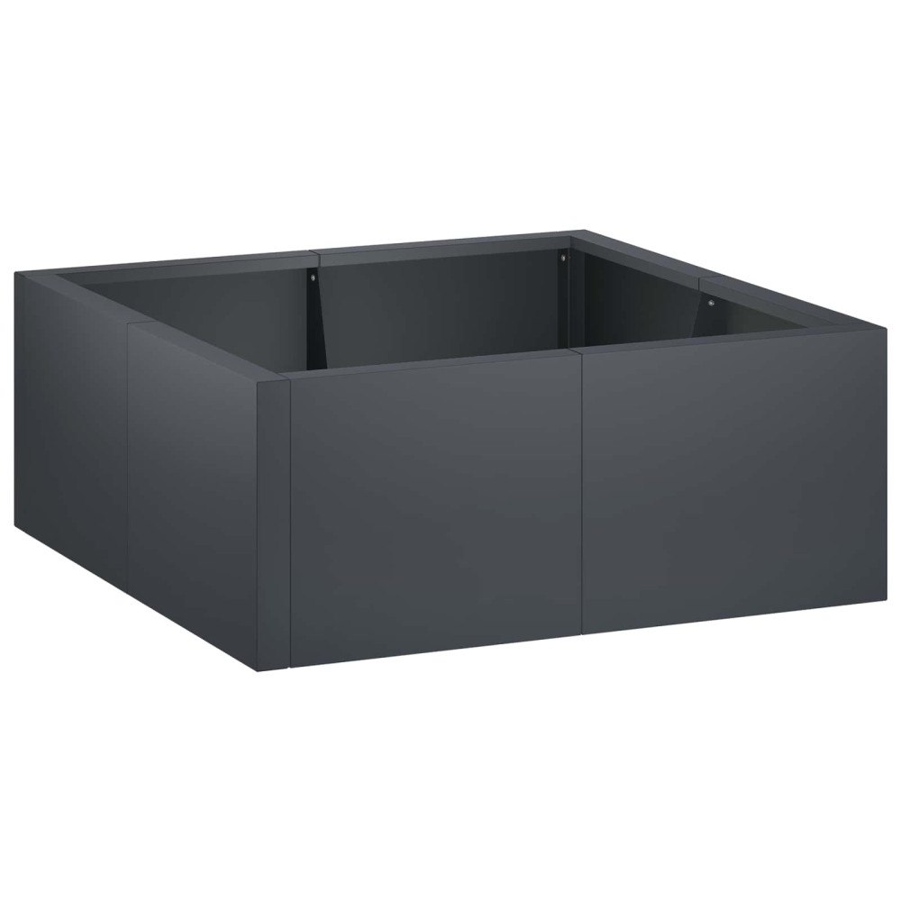 vidaXL Stödvägg 4 st 100 x 100 x 40 cm Stål Antracit