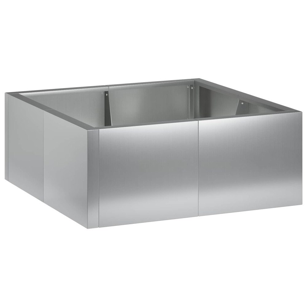vidaXL Stödvägg 4 st 100 x 100 x 40 cm Galvaniserat stål Silver