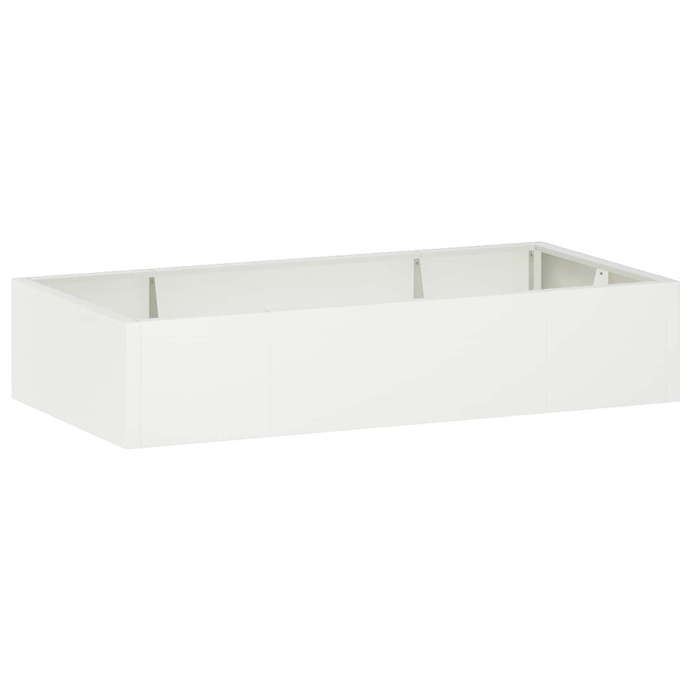 vidaXL Stödvägg 6 st 200 x 100 x 30 cm Stål Vit