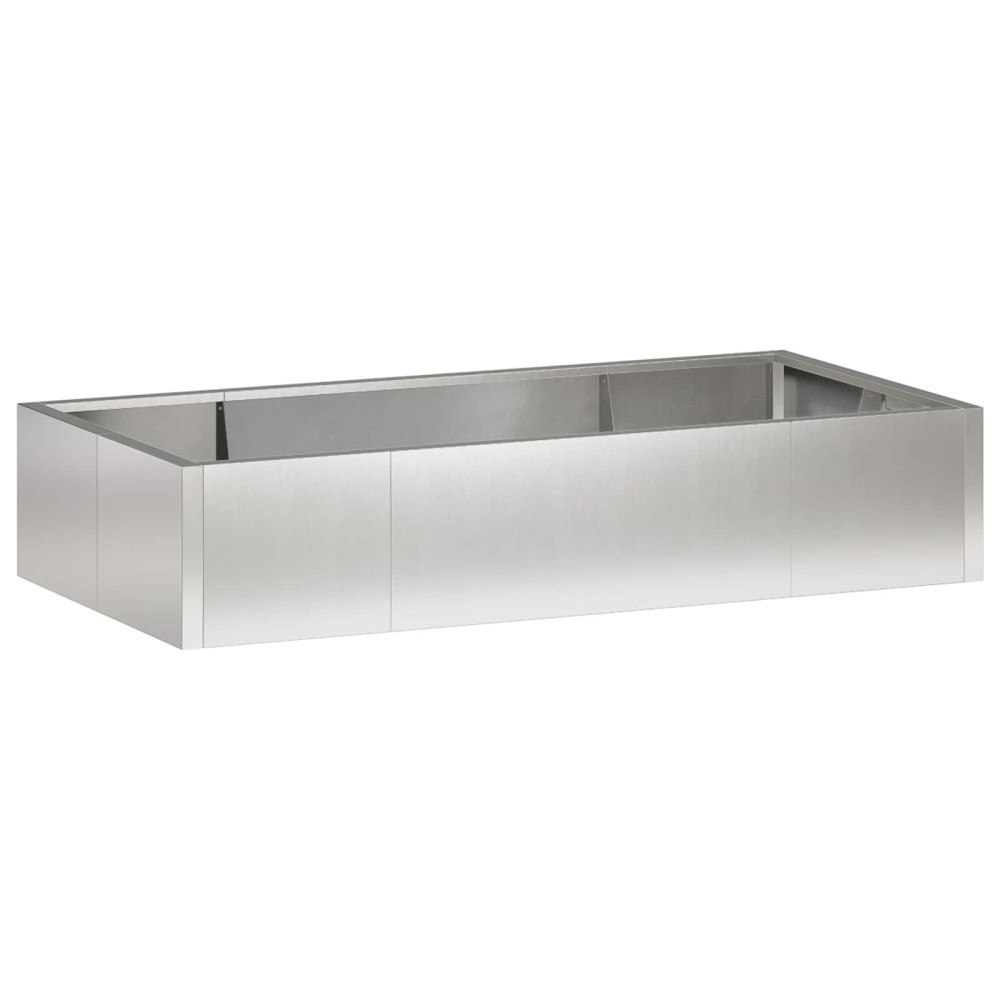 vidaXL Stödvägg 6 st 200 x 100 x 30 cm Rostfritt stål Silver