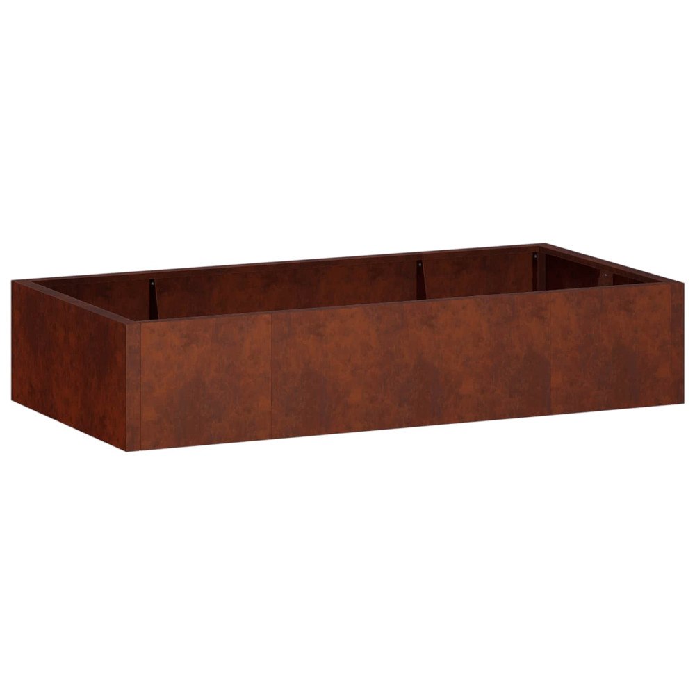 vidaXL Stödvägg 6 st 200 x 100 x 30 cm Väderbeständig stål Rostig