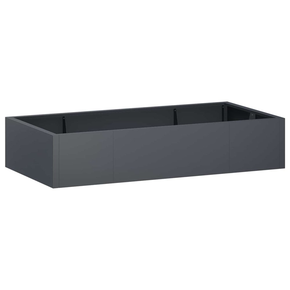 vidaXL Stödvägg 6 st 200 x 100 x 40 cm Stål Antracit