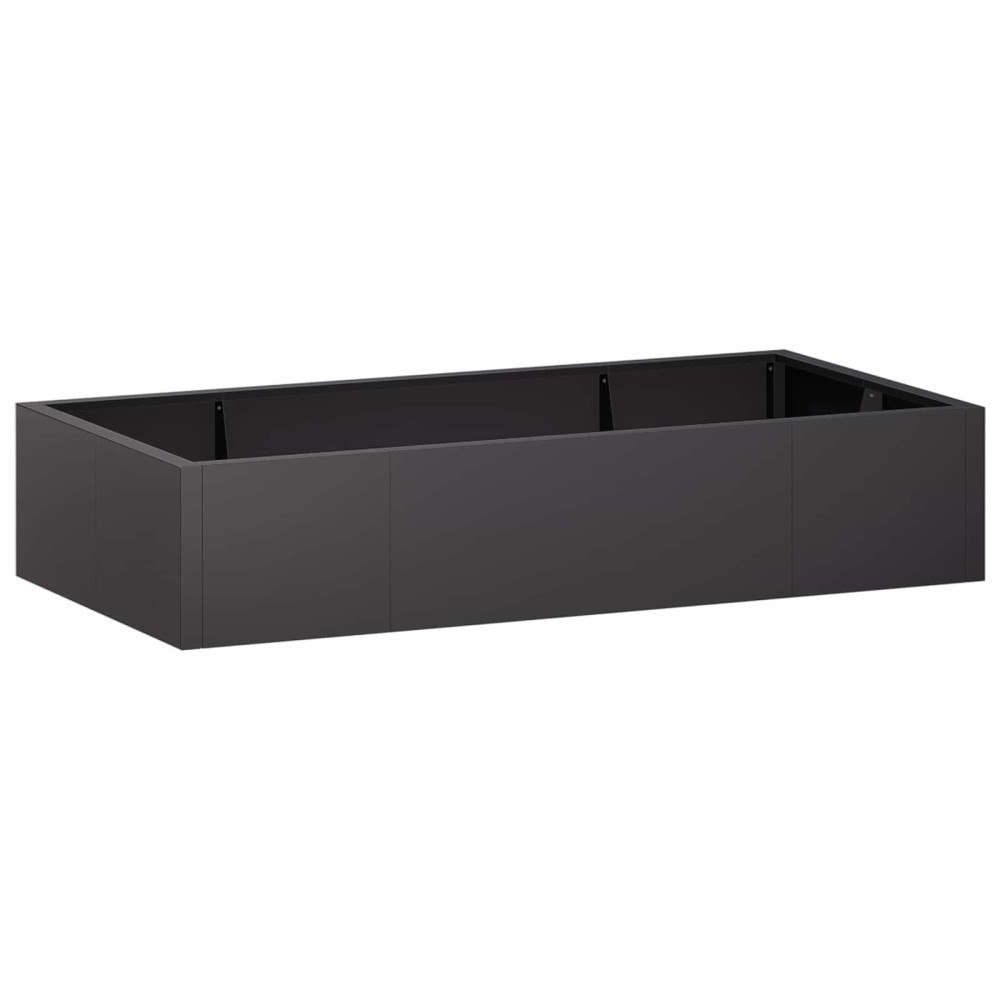 vidaXL Stödvägg 6 st 200 x 100 x 50 cm Stål Svart