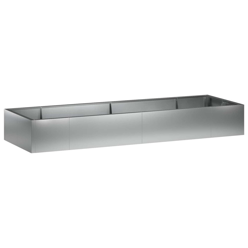 vidaXL Stödvägg 8 st 300 x 100 x 40 cm Galvaniserat stål Silver