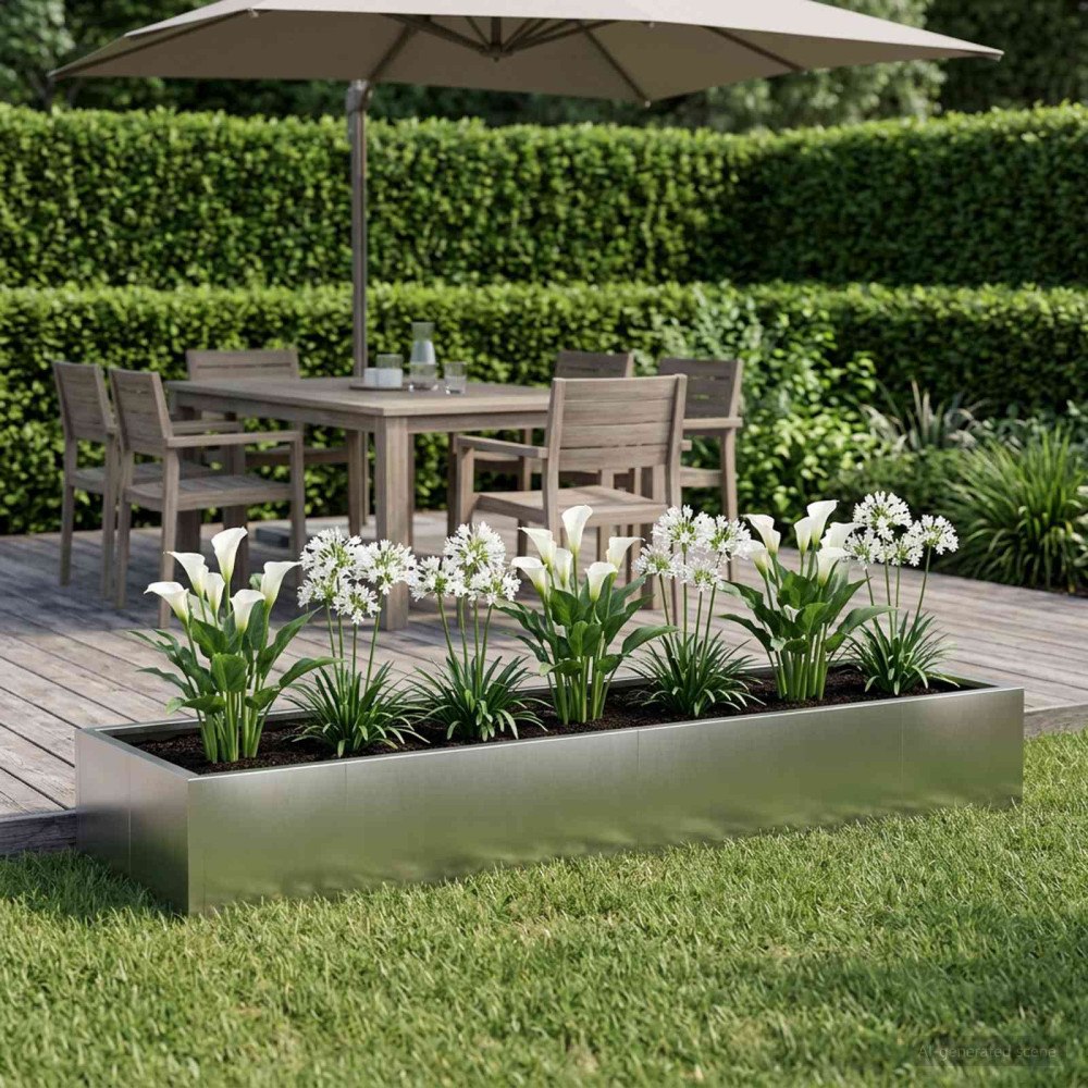 vidaXL Stödvägg 8 st 300 x 100 x 50 cm Rostfritt stål Silver
