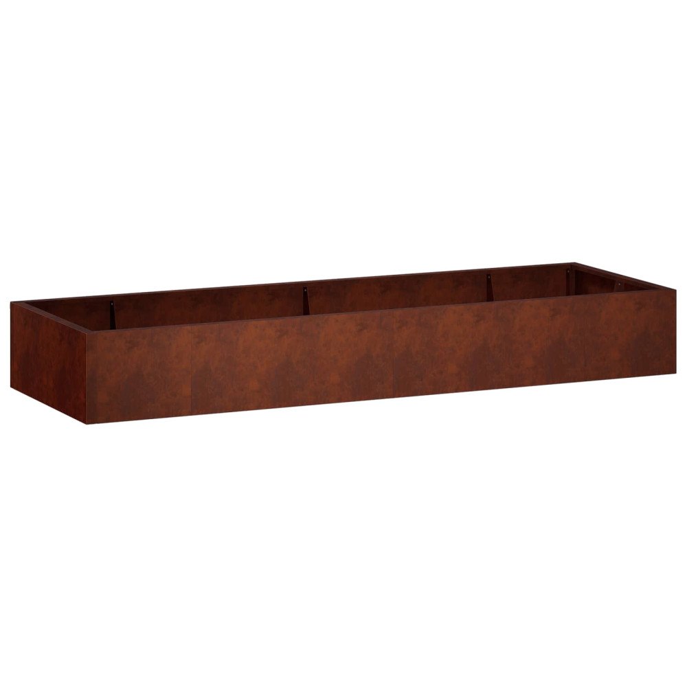 vidaXL Stödvägg 8 st 300 x 100 x 50 cm Väderbeständig stål Rostig
