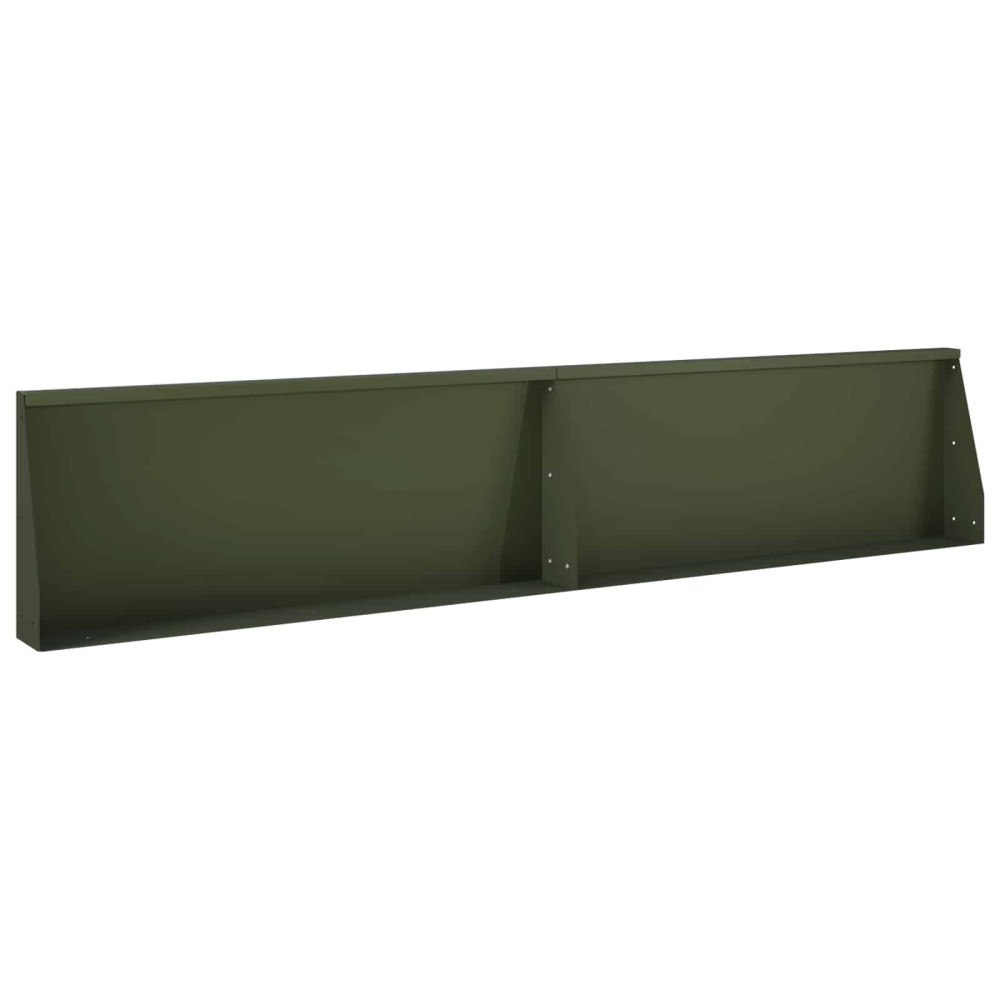 vidaXL Stödvägg 2 st 100 x 12 x 30 cm Stål Olivgrön
