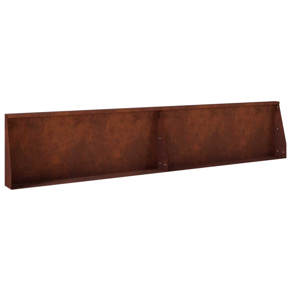 vidaXL Stödvägg 2 st 100 x 12 x 30 cm Väderbeständig stål Rostig