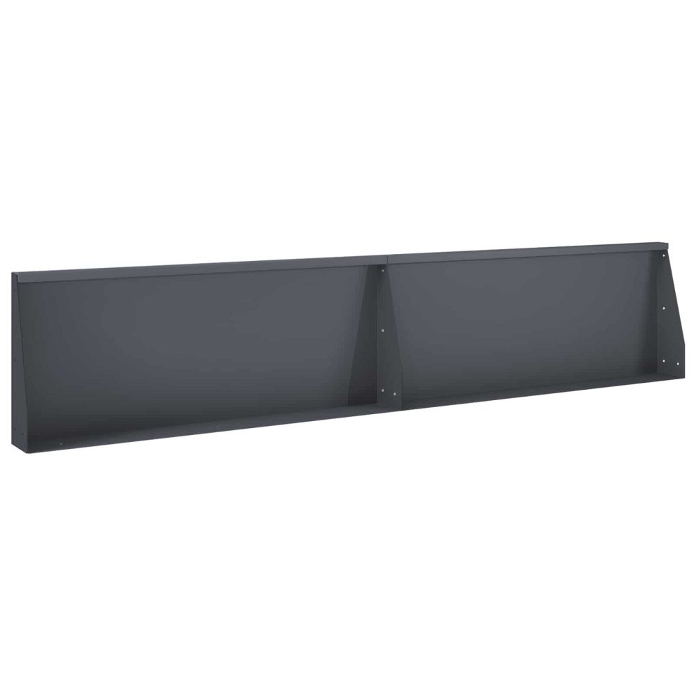 vidaXL Stödvägg 2 st 100 x 12 x 50 cm Stål Antracit
