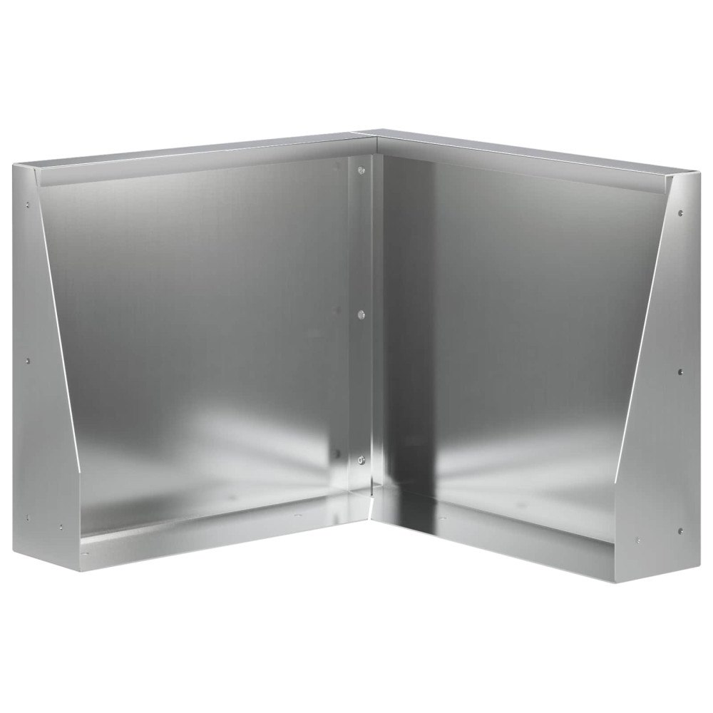 vidaXL Stödvägg 50 x 50 x 40 cm Galvaniserat stål Silver