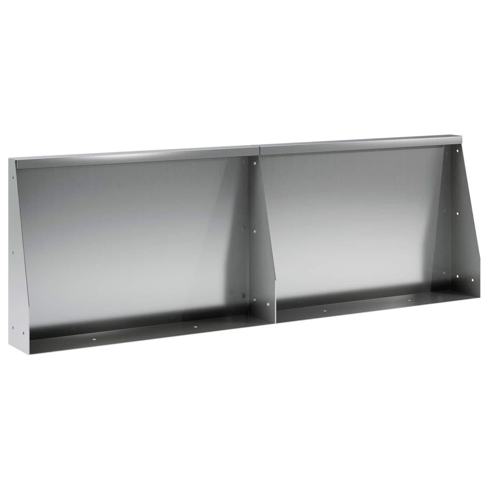 vidaXL Stödvägg 2 st 60 x 12 x 30 cm Galvaniserat stål Silver