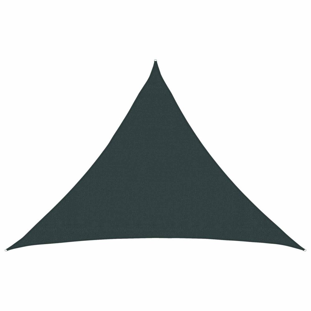 vidaXL Solsätt segel 7 x 5 x 5 m HDPE Triangulär Mörkgrön