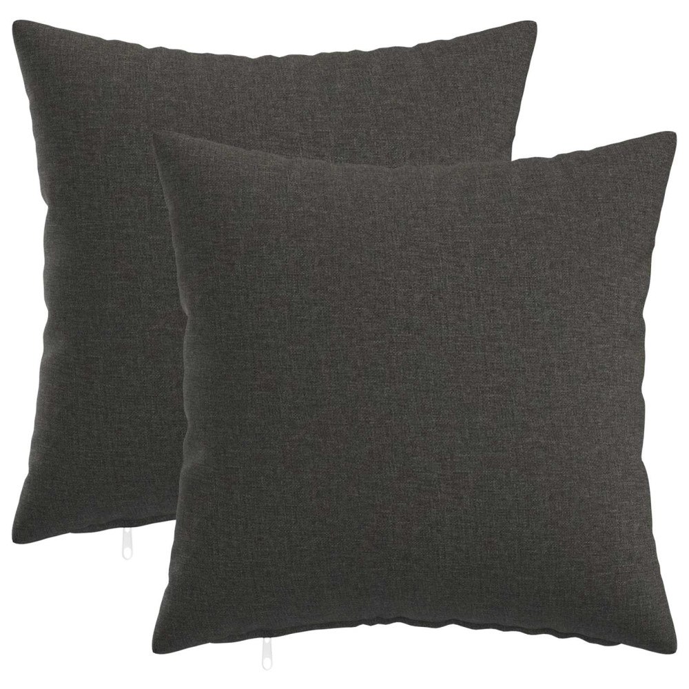 vidaXL Kuddöverdrag 2 st HEERLEN Mörkgrå 40 x 40 cm