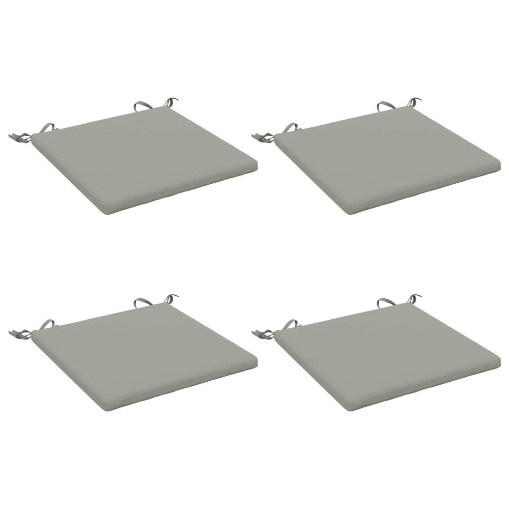 vidaXL 4-delade Sittdynor SOEST 4 st 100% Polyester Grå 50 x 50 x 3 cm