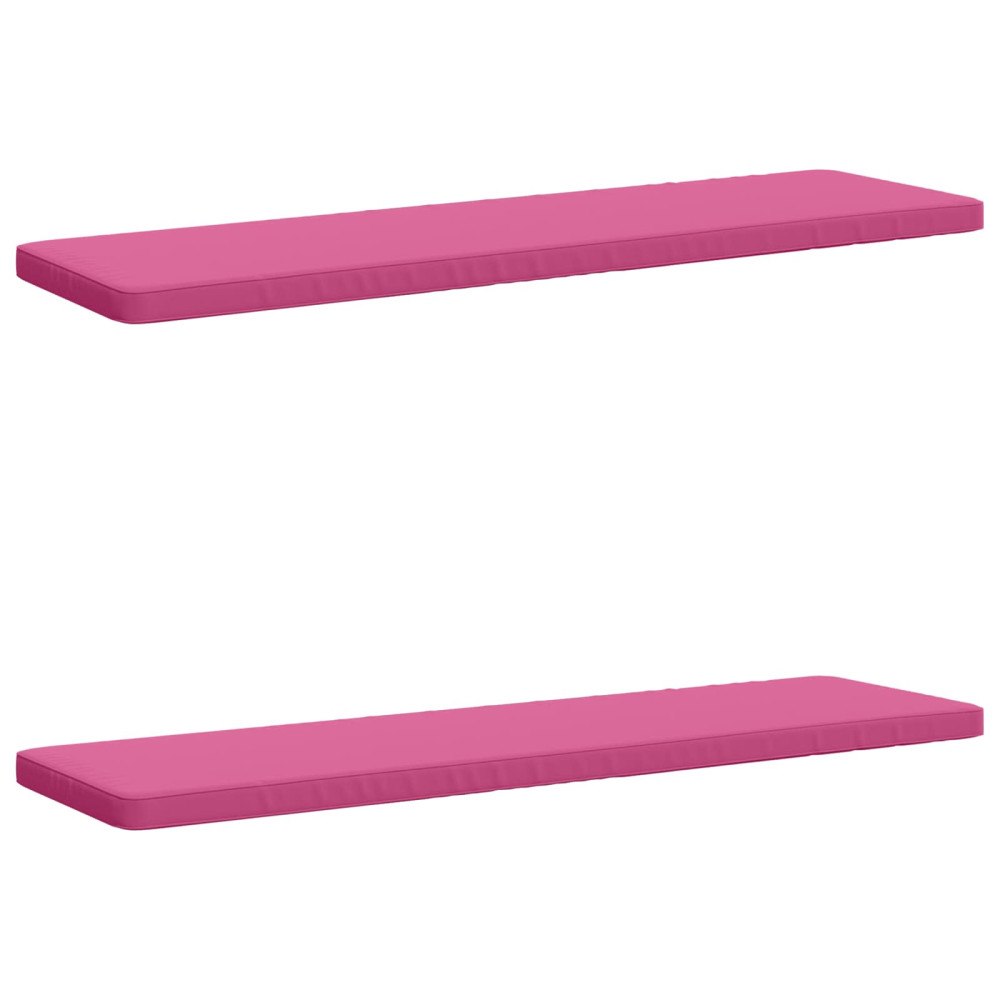 vidaXL 2-delade Bänk Kuddar VUGHT 2 st 100% Polyester Rosa