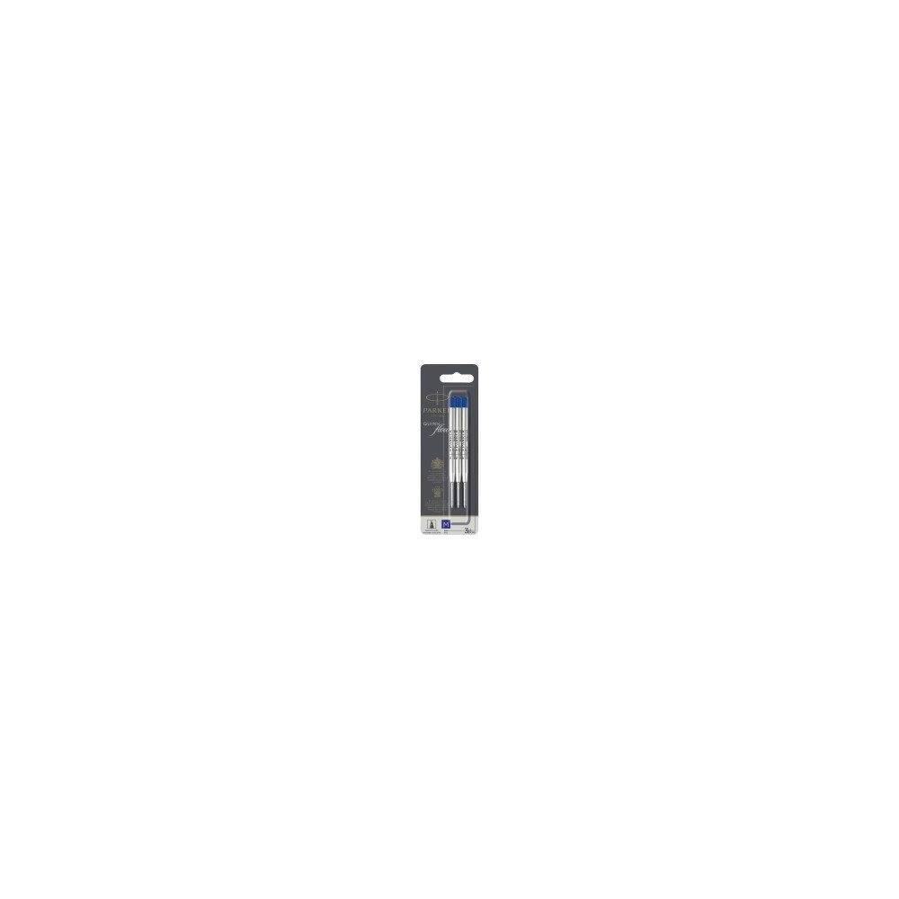 Newell Refill Parker QuinkFlow Ballpen, medium, blå, pakke a 3 stk.