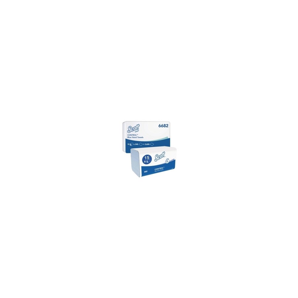 Kimberly-Clark Scott Papierhandtuch 6682 Interfold 1lg. blau 15x240Bl./Pack...