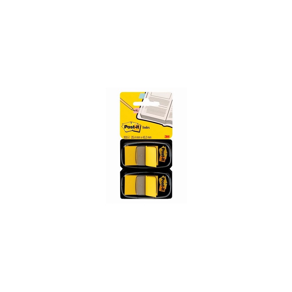 3M Indeksfaner, Post-it Index 680-YW2, medium, gul, pakke med 2...