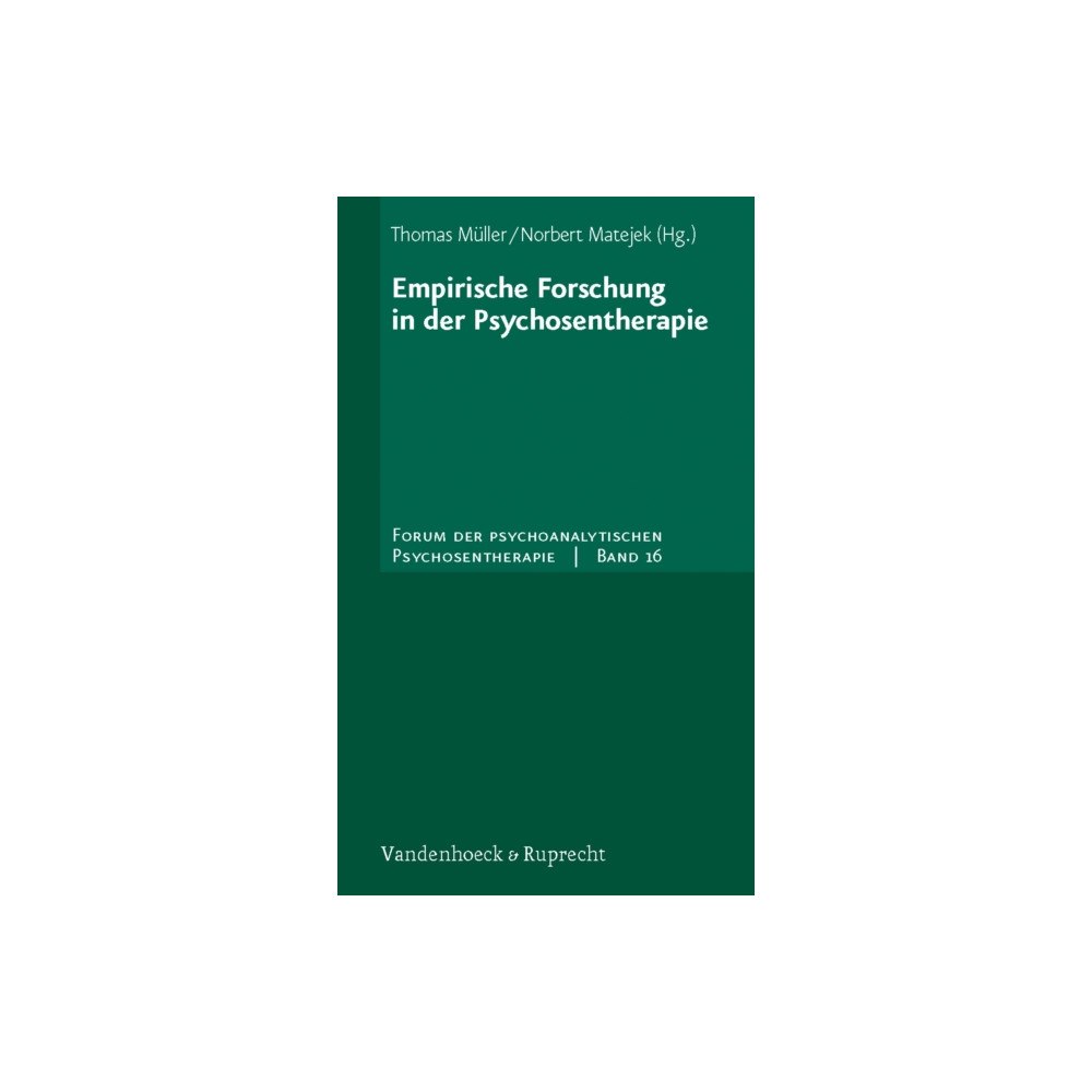 Vandenhoeck & Ruprecht GmbH & Co KG Empirische Forschung in der Psychosentherapie (häftad, ger)