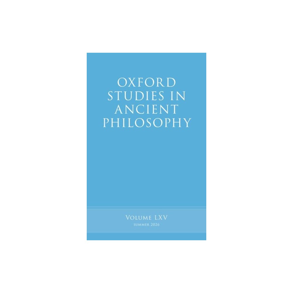 Oxford University Press Oxford Studies in Ancient Philosophy (häftad, eng)