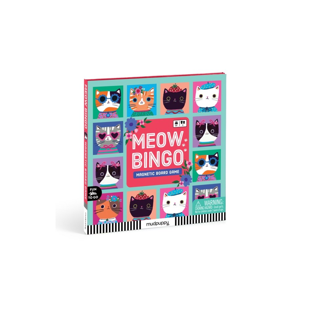 Galison Meow Bingo! Magnetic Board Game