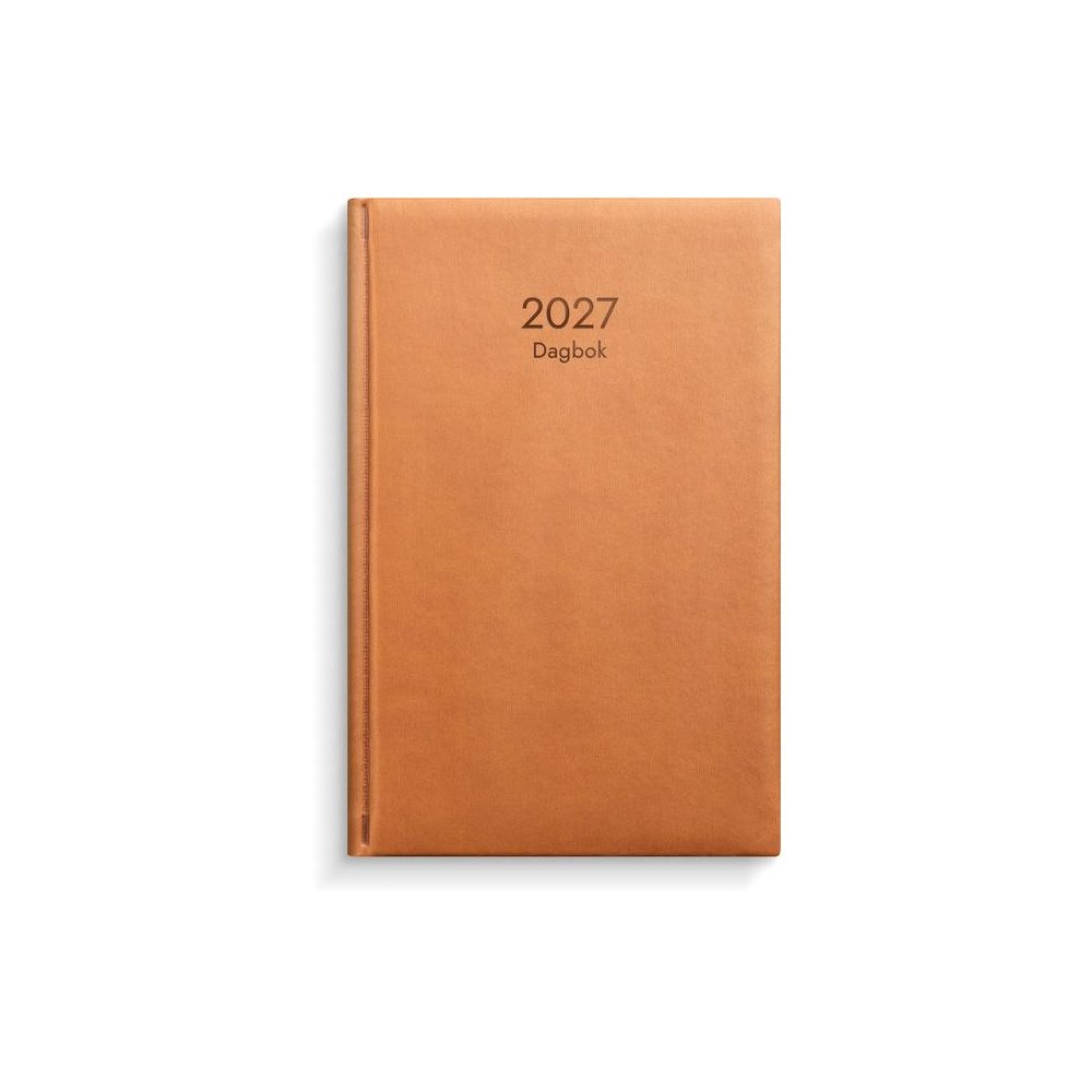 Burde Dagbok 2027 cognac konstläder