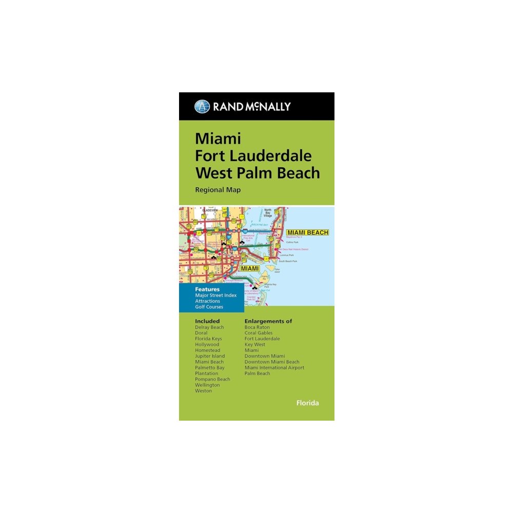 Rand McNally & Co ,U.S. Rand McNally Folded Map: Miami, Fort Lauderdale, and West Palm Beach Regional Map