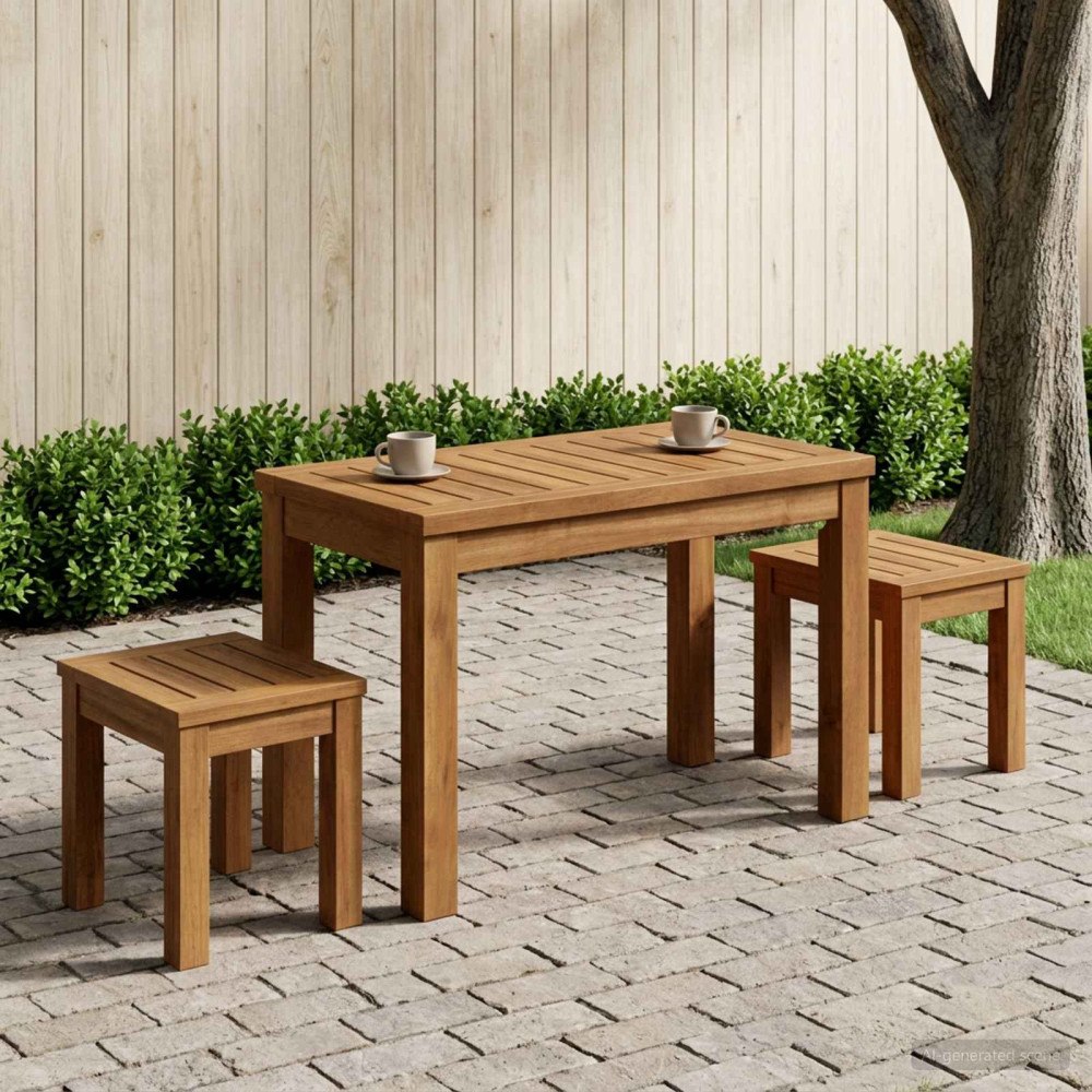 vidaXL Kaffeebord Naturlig 60,5 x 30 x 36 cm Massivt Akaciaträ