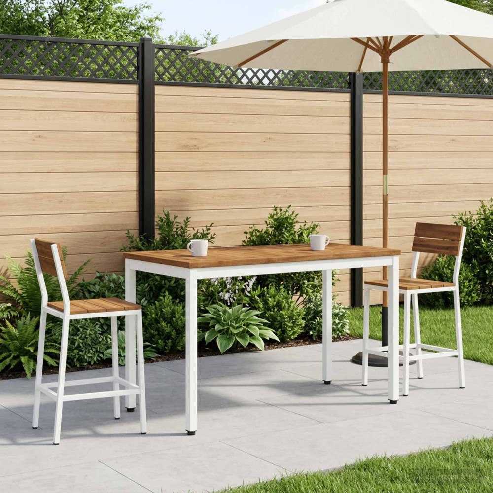vidaXL Kaffeebord Naturlig och vit 50 x 100,5 x 45 cm