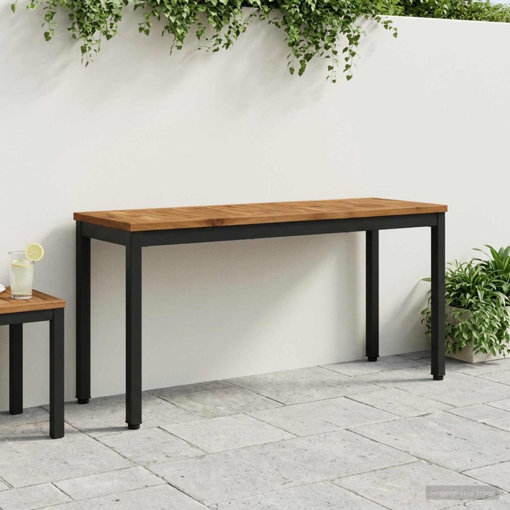 vidaXL Trädgårdsbänk 108,5 x 35 x 45 cm Massivt Akaciaträ Rektangulär