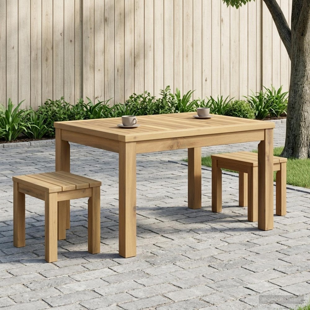 vidaXL Kaffeebord Vit 50 x 68,5 x 36 cm Massivt Akaciaträ