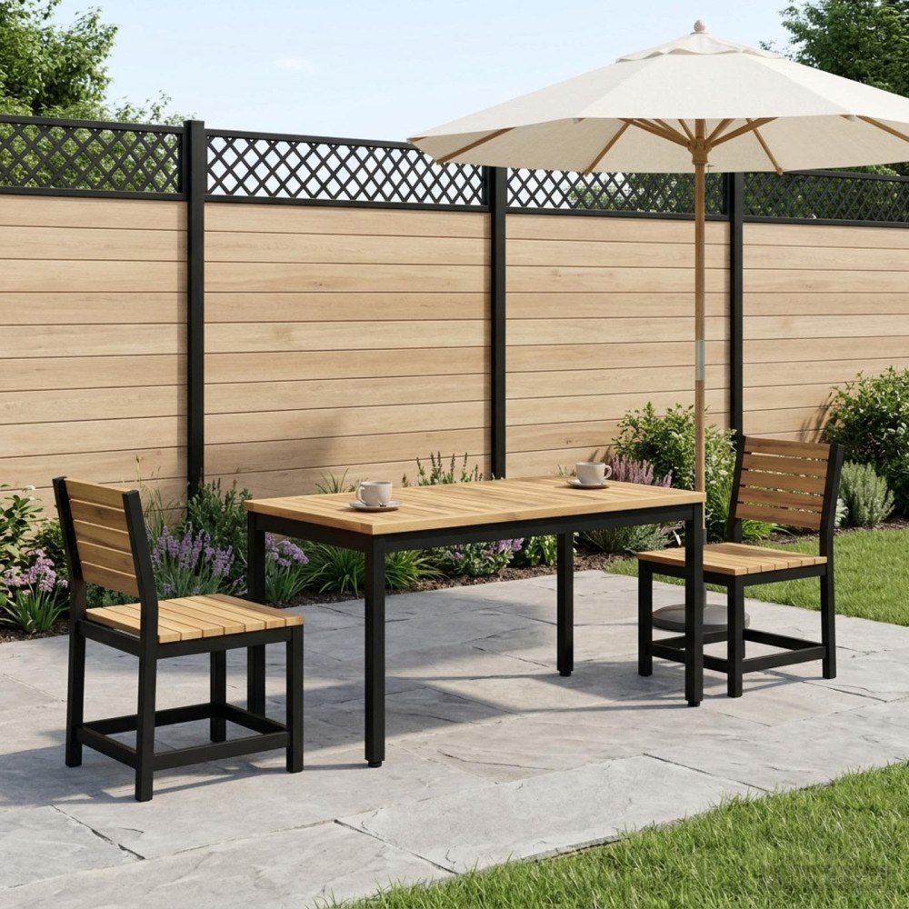 vidaXL Kaffeebord Vit och svart 50 x 100,5 x 45 cm Massivt Akaciaträ