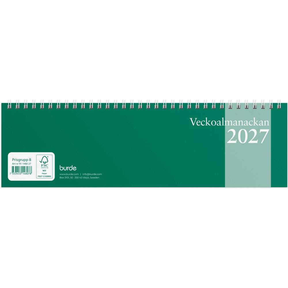 Burde Veckoalmanackan 2027