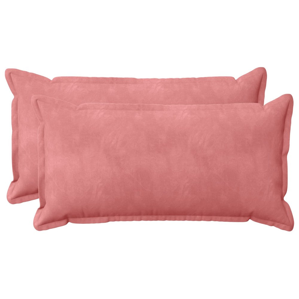 vidaXL Kudde med kudde HOUTEN 2 st Rosa Sammet