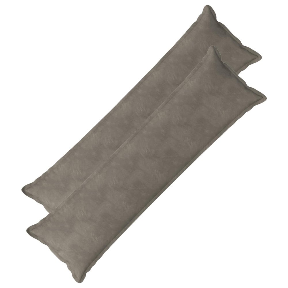 vidaXL Kudde med kudde HOUTEN 2 st Ljusgrå Sammet