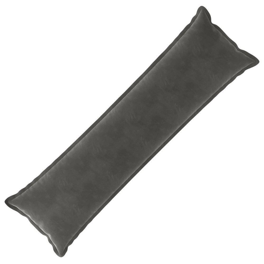 vidaXL Kudde med kudde HOUTEN Mörkgrå 40 x 145 cm Sammet