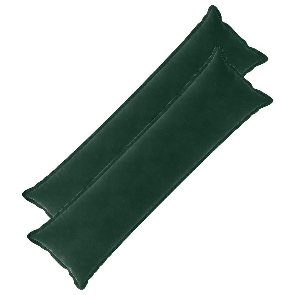 vidaXL Kudde med kudde HOUTEN 2 st Mörkgrön Sammet