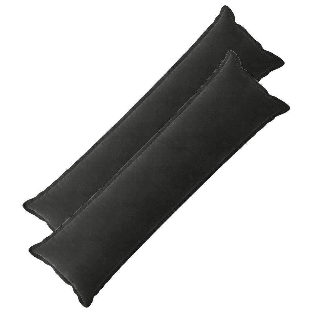 vidaXL Kudde med kudde HOUTEN 2 st Svart Sammet