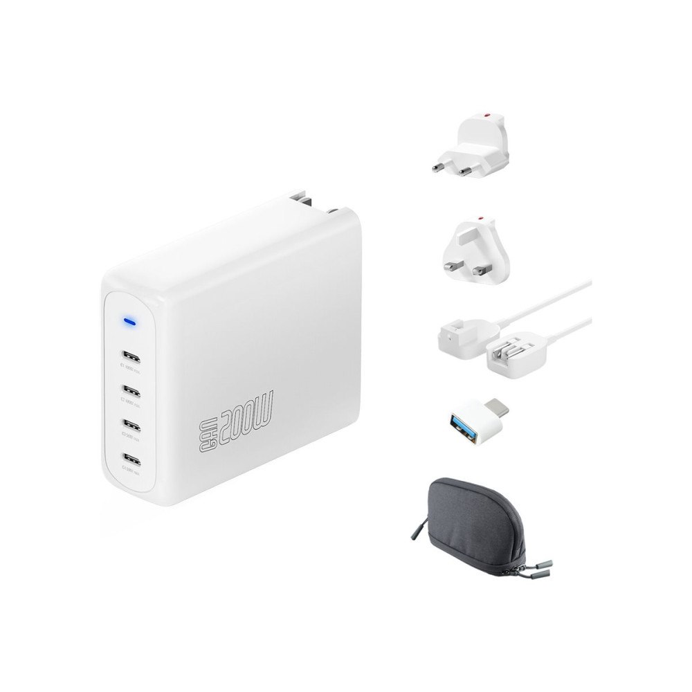 4smarts 4smarts Flex Pro - Travel Edition - USB-C strömadapter - GaN - 200 watt