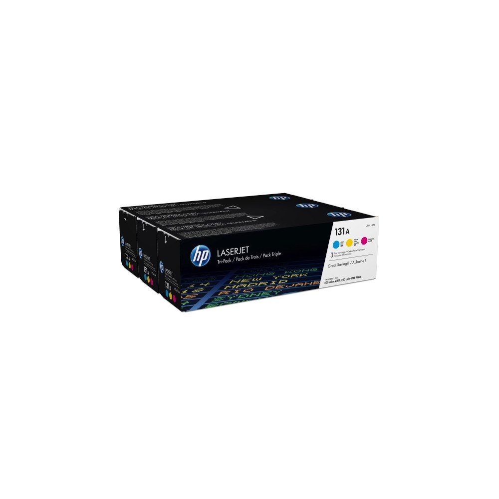 HP Lasertoner HP 131A U0SL1AM, 1.800 sidor, cyan/magenta/gul, 3...